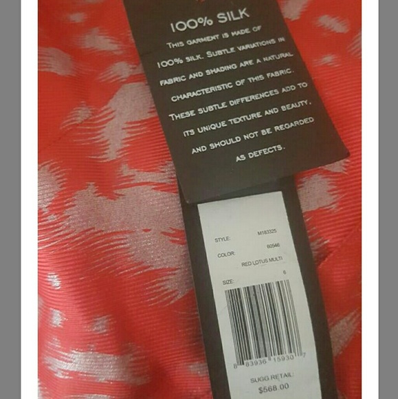 nwt MARC JACOBS RED SILK LOTUS TIERED dress prom - Picture 8 of 8